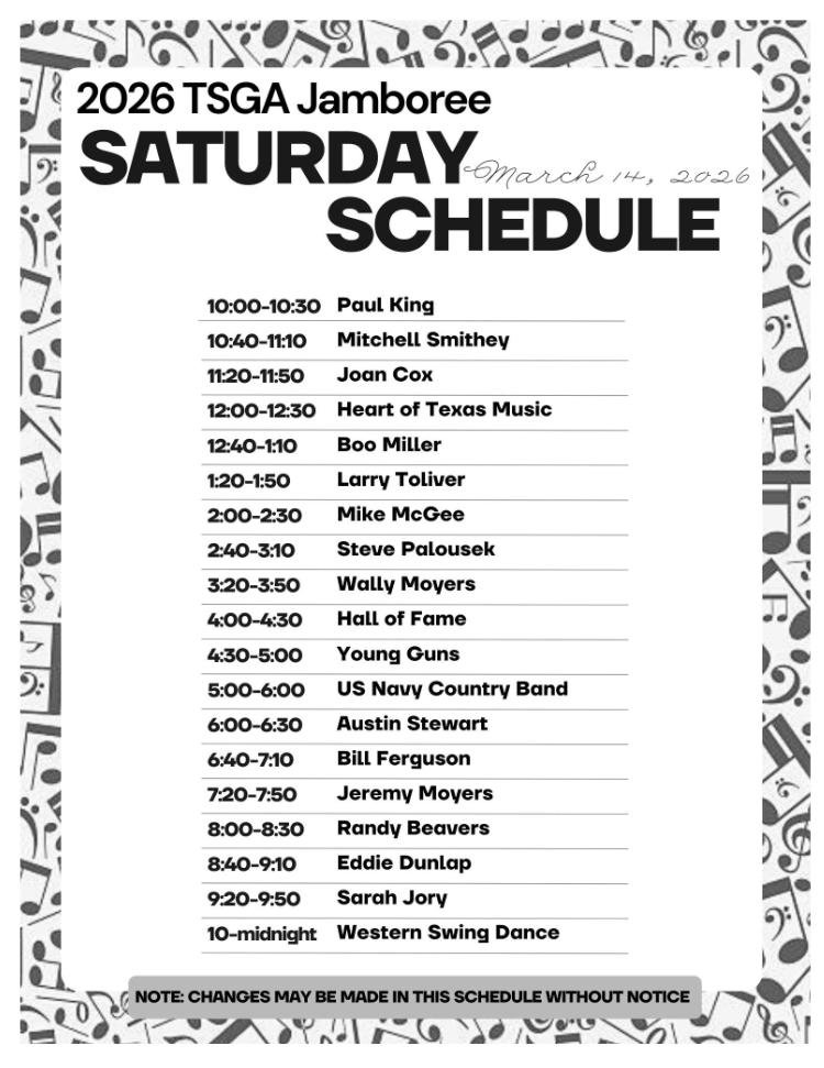 Saturday schedule