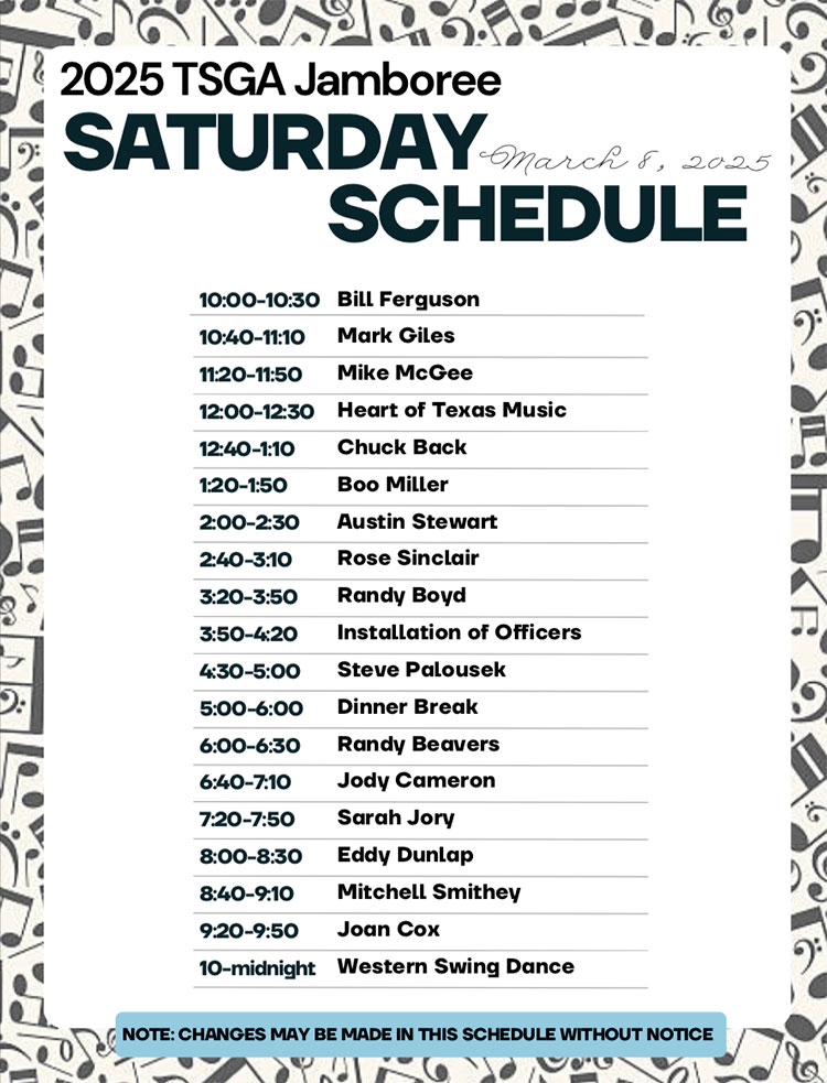 Saturday schedule